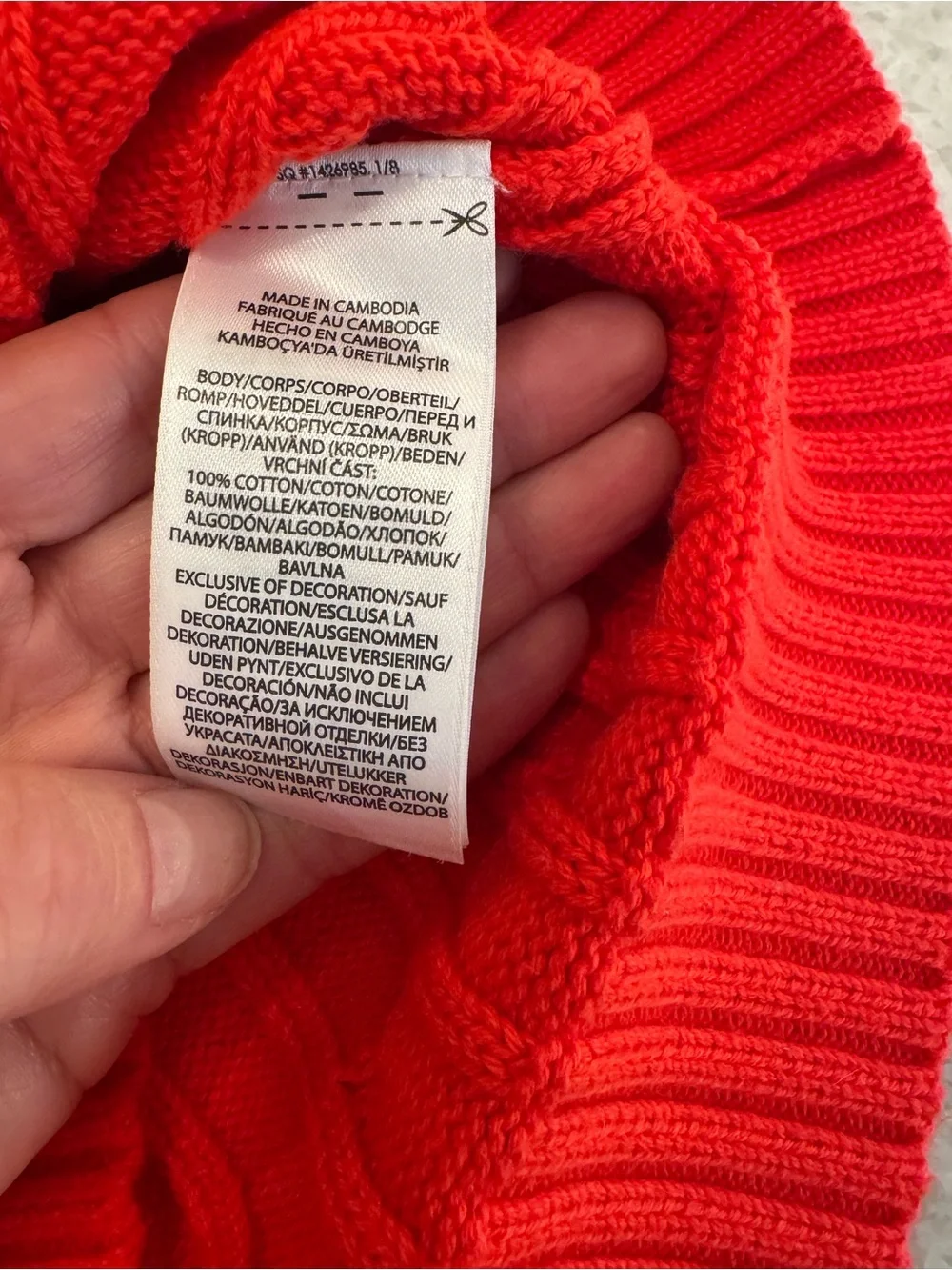 Ralph Lauren Red Cable-Knit Crewneck Sweater - Picture 4 of 4